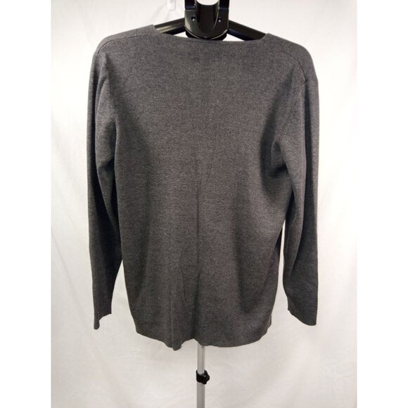 Laura Scott Women's Grey Cardigan Sweater Size Medium - Picture 4 of 6